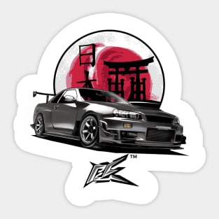 nissan gtr r34 race gray Sticker